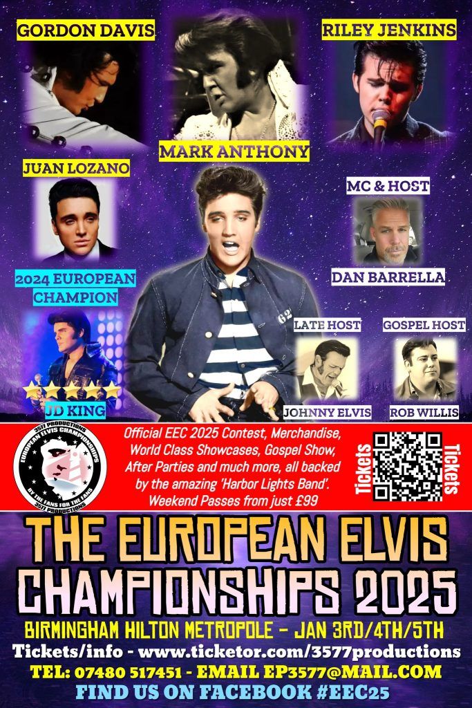 Elvis tribute JD King headline act European Elvis Championships 2025